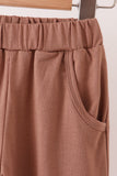 Brown camouflage pocket jogger set