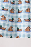 Blue mallard duck embroidery dress