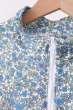 Teal floral print mom&me skorts set