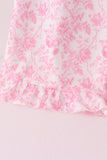 Pink floral print mom&me pants set