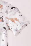 Brown zoo animal romper