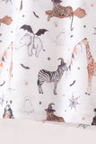 Brown zoo animal pocket top
