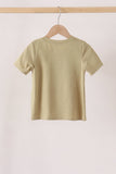 Sage pumpkin embroidery top