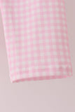 Pink sweet as pie embroidery ruffle pants set