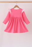 Pink sweet as pie embroidery ruffle dress