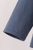 Navy sweet as pie embroidery pants Set