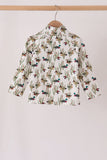 Duck embroidery half-zip pullover