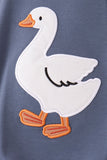 Navy goose applique bubble