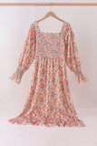 Floral smocked mom dress