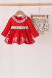 Red Bow Ruffle Bloomer Set