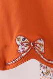 Orange floral ruffle pants set