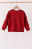 Rust turkey sequin mom&me top