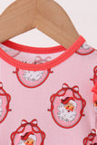 Pink santa claus bamboo ruffle bubble