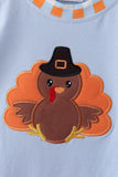 Blue Turkey Applique Romper