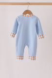 Blue Turkey Applique Romper