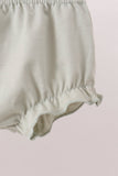 Brown turkey embroidery gingham bloomer set