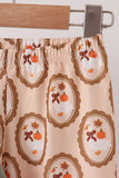 Green goose pumpkin embroidery pants set