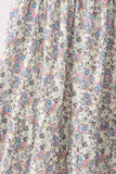 Blue floral smocked mom dress