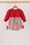Maroon thankful floral leaves embroidey bubble