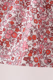 Maroon thankful leaves floral embroidey dress