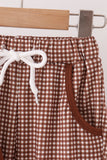 Brown Turkey Embroidery Pants Set