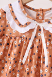 Fall floral print dress