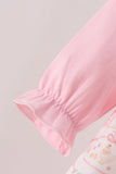 Pink chicken embroidery bloomer set