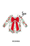 Red Santa Bow Lace Bubble