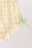 Green Princess Frog Embroidery Ruffle Bloomer Set