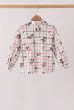 Red Holly Button Down Shirt