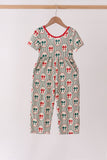 Green Christmas Bow Jumpsuit