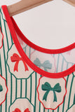 Green Christmas Bow Jumpsuit