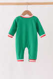 Green Reindeer French Knot Romper