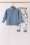 Blue Farm Pants Set