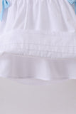 Blue bow ruffle dress