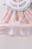 Floral I love my mom embroidery bloomer set