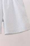Pink I love my mom embroidery shorts set