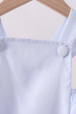 Blue stripe ruffle bubble
