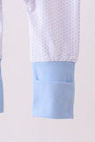 Blue dot horse embroidery romper