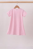 Pink Apple Pencil Embroidery Dress