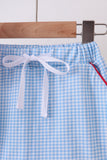 Blue Apple Applique Skorts Set