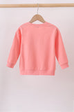 Pink Floral Bow Embroidery Top