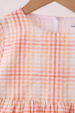 Pink plaid ruffle dress