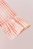 Pink plaid ruffle dress