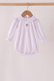 Pink dot turkey embroidery ruffle bubble