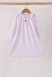 Pink dot turkey embroidery dress