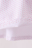 Pink dot turkey embroidery dress