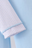 Blue turkey embroidery pants set