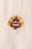 Beige turkey embroidery bloomer set
