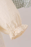 Beige turkey embroidery bloomer set